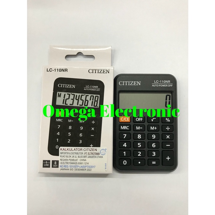

Calculate Original Citizen Lc-110Nr - Kalkulator Kantong Mini Calculator Pocket