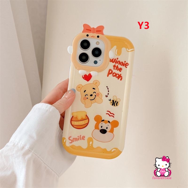 Casing Oppo A96 A76 A5s A3s A53 A33 A16K A1K A54 A12 A15 A7 A16 A95 A77s A57 2022 A55 A74 A31 A5 A9 A16E A94 Motif Kartun Pooh 3D