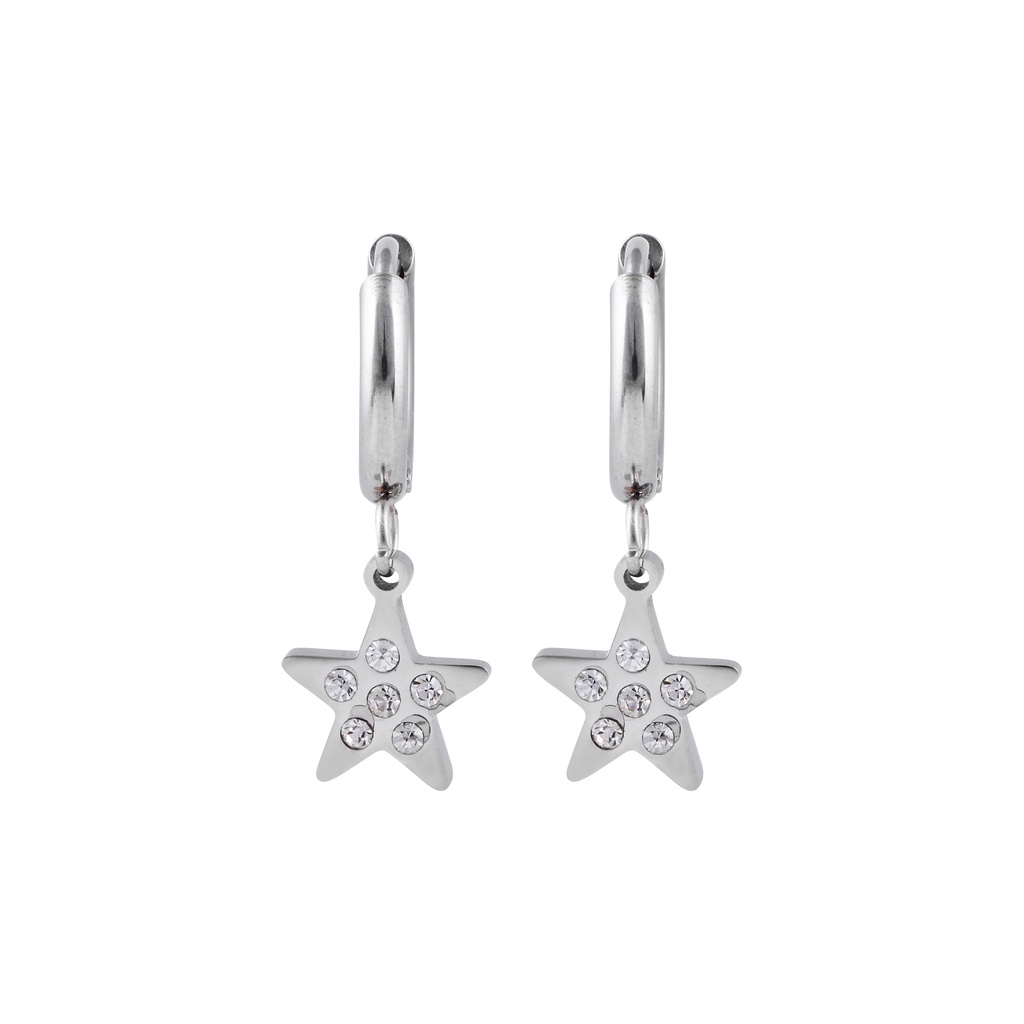 Panlandwoo - Anting Hoop Stainless Wanita Miracle Star