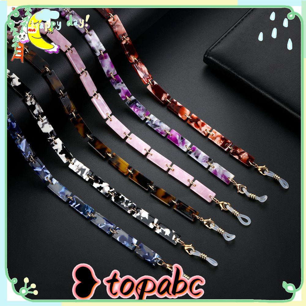 Top Kalung Rantai Akrilik Motif Leopard Holder Kacamata