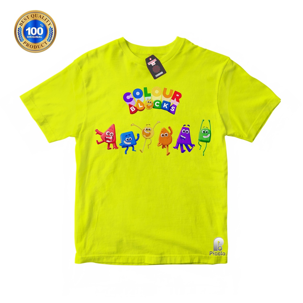 BAJU ANAK KAOS ATASAN ANAK COLOUR BLOCKS UNISEX Bahan COTTUN