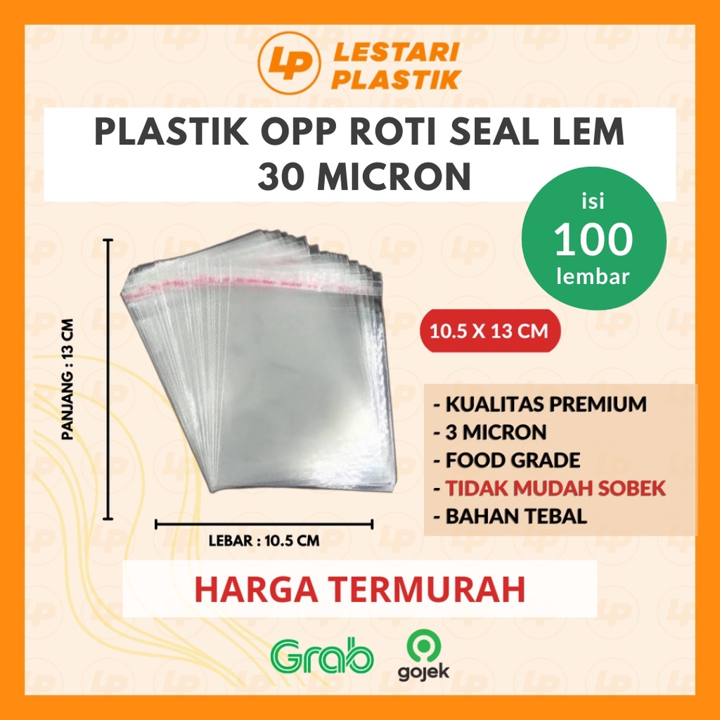 

[TERMURAH] Plastik OPP Roti Kopi Pie Seal Lem 10.5x13 OPP DVD Bakery Risol, Undangan Amplop Plastik Bungkus Roti 30 Micron