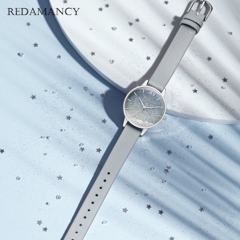 Redamancy Original Fashion Casual Jam Tangan Wanita Tahan Air Tali kulit