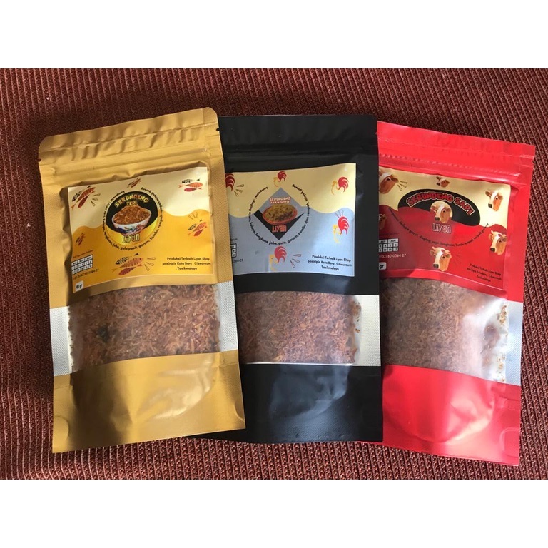 

bundling 3 mix serundeng (sapi ayam teri)