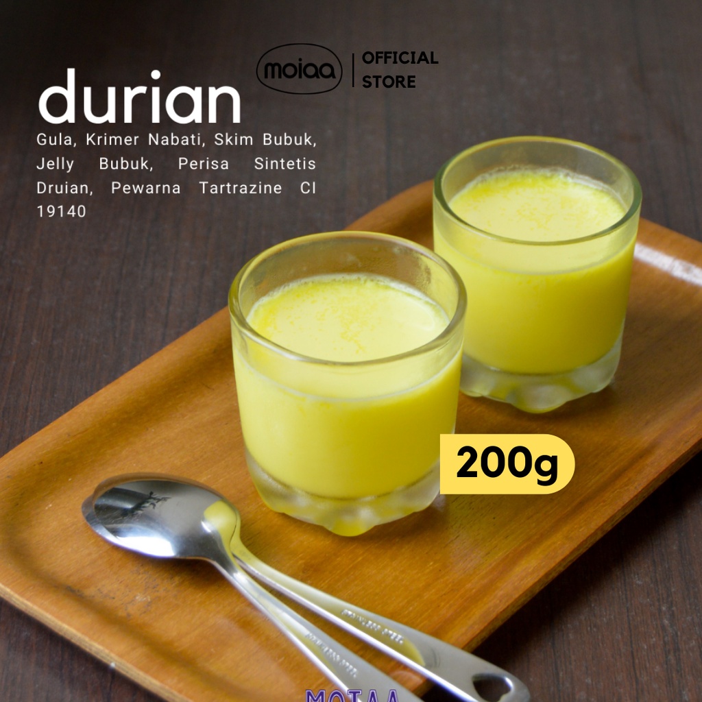 

MOIAA - Silky Pudding MOIAA Durian 200g - Puding Duren 200g / Puding Buah / Cemilan Sehat