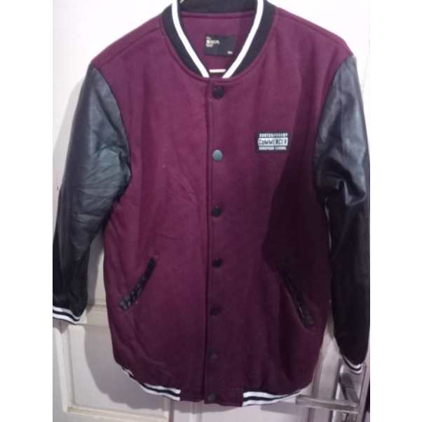 varsity Remaja Jacket Maroon Commencer
