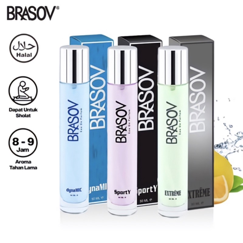 Brasov Parfum Eau De Parfum 50ml | BPOM | Halal | Minyak Wangi Tubuh 50ml