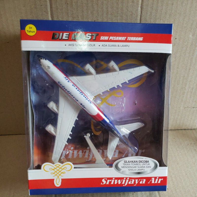 mainan pesawat besi sriwijaya air