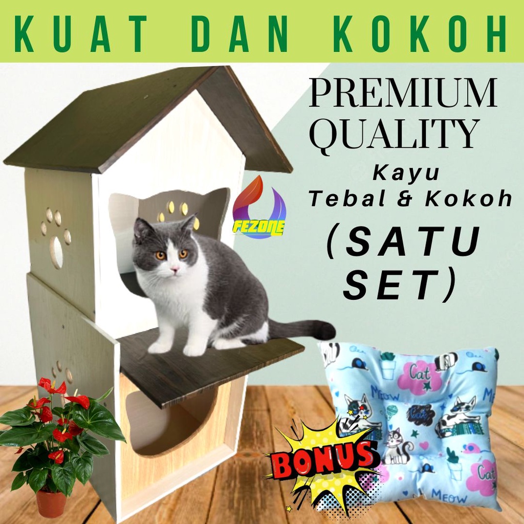 KANDANG KUCING TINGKAT / KANDANG CAT / KANDANG KOKOH LEBIH TEBAL FEZONE