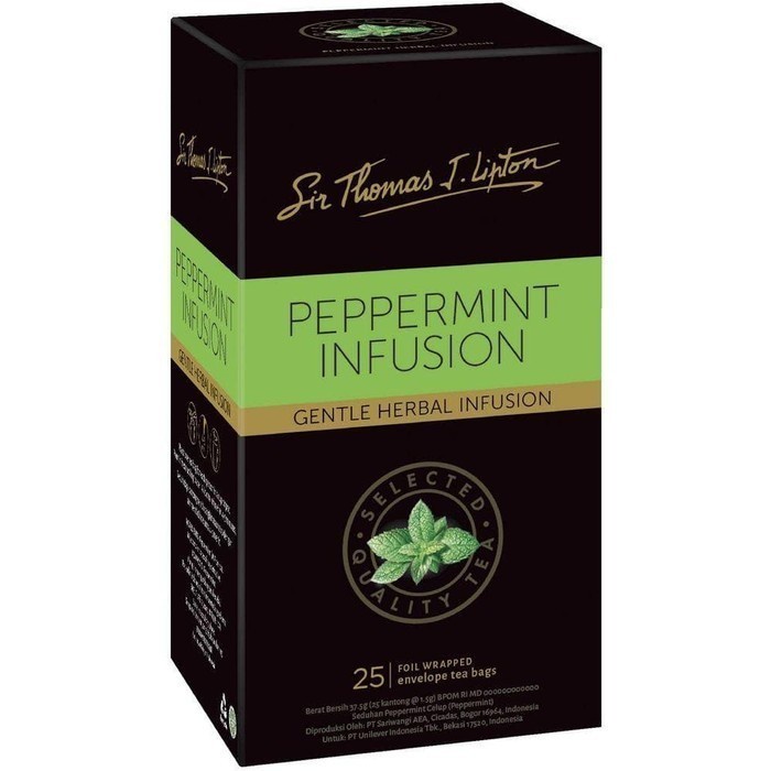 

TERLARIS Lipton Peppermint Infusion (25 Bags @37.5 GR) /TEH DIET/TEH PELANGSING/TEH HIJAU/TEH JATI