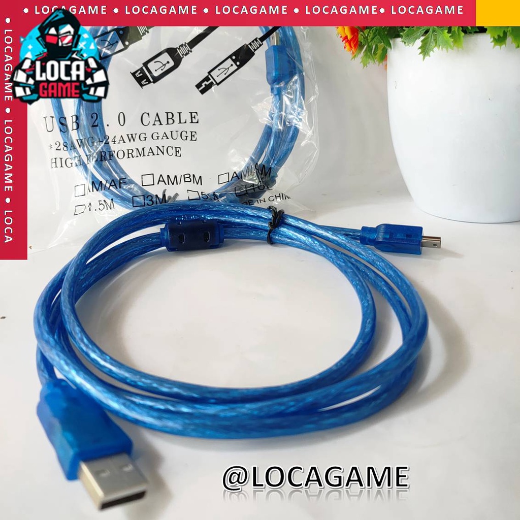 KABEL CAS CABLE  CHARGER STICK STIK PS3 WARNA BIRU POLOS