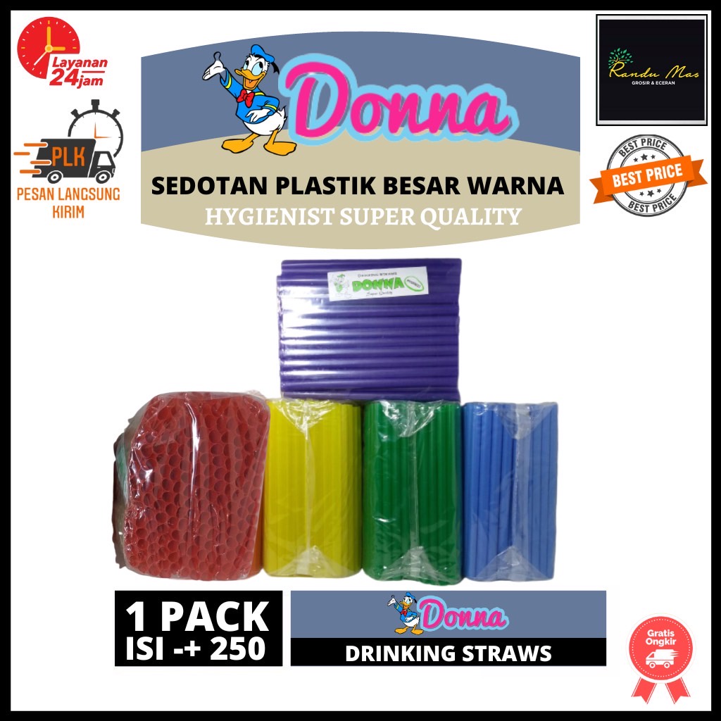 Sedotan Plastik Besar Warna Warni Sedotan Jumbo Steril Bubble Boba Straw Sedotan Ice Juice Jus Tebal Higienis