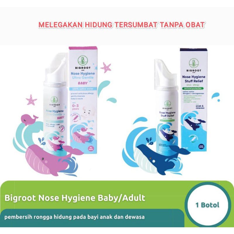 Bigroot Nose Hygiene Ultra 50 ml Semprot Hidung Pilek BABY / DEWASA