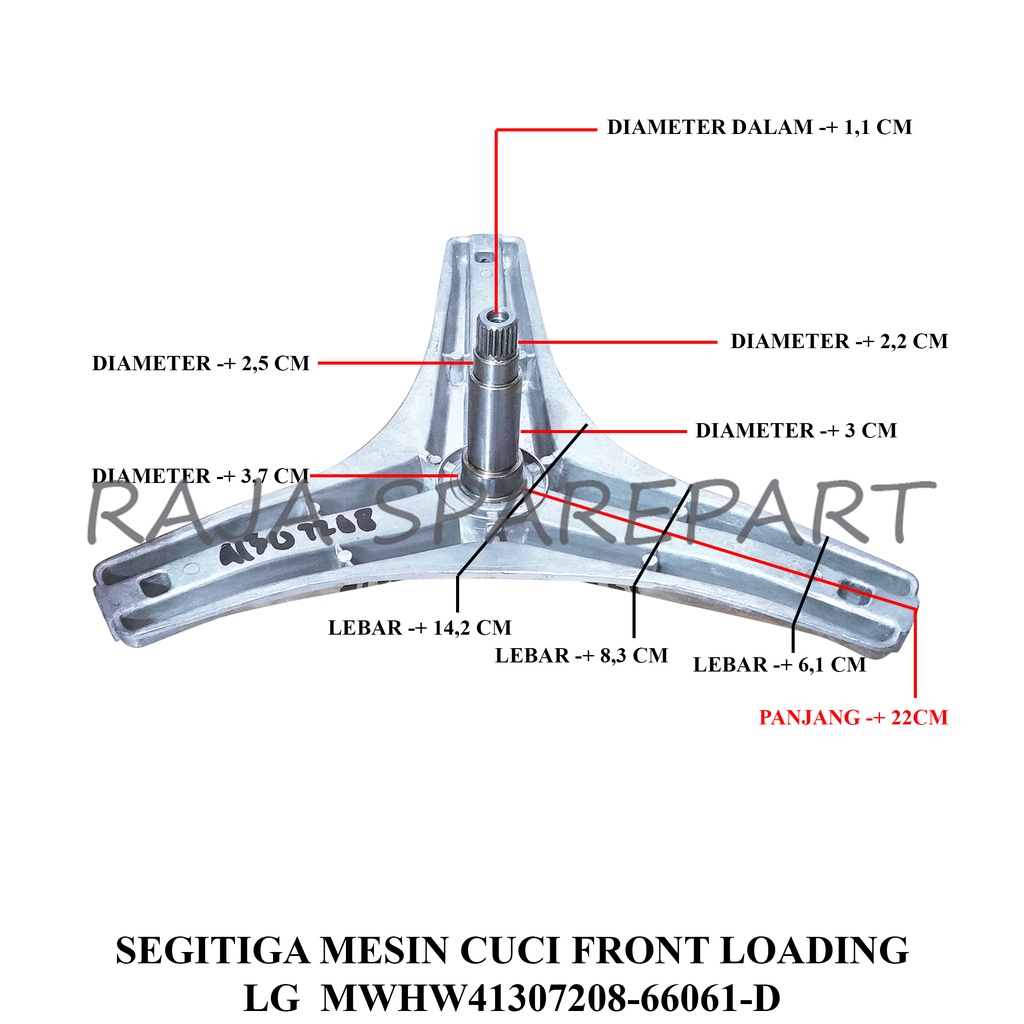 SEGITIGA MESIN CUCI FRONT LOADING LG MWHW41307208-66061-D