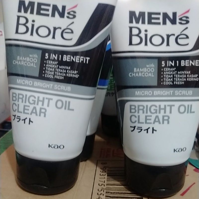 BIORE men's BRIGHT OIL CLEAR facial foam 100g