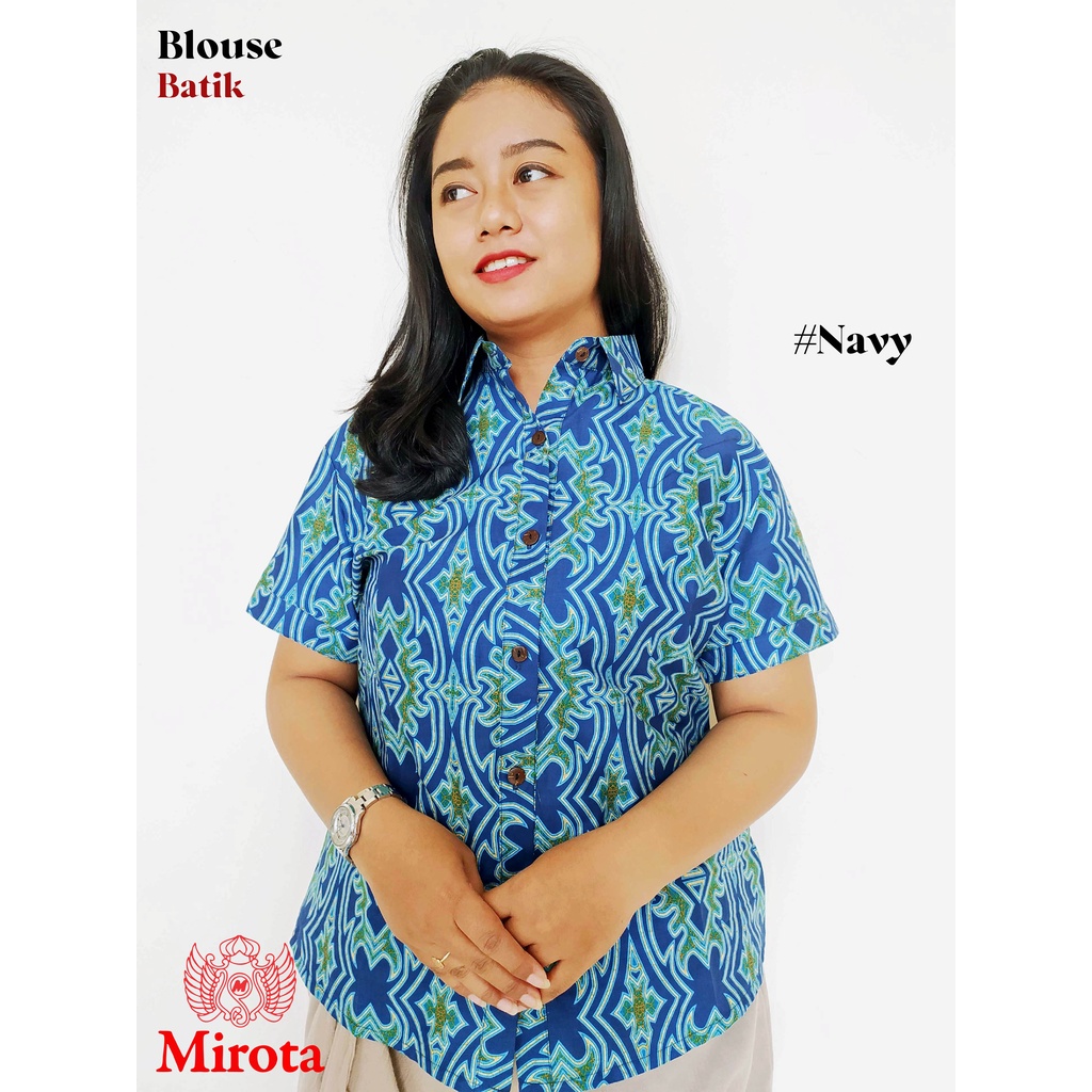 Blouse Batik Kemeja Sekolah | Atasan Wanita Kemeja Sekolah Batik