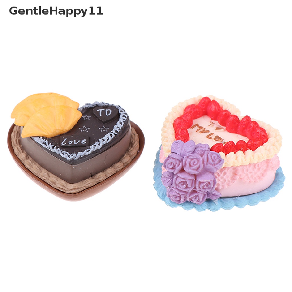 Gentlehappy Kue Ulang Tahun Model Simulasi Makanan Miniatur Patung Pretend play Mainan Dapur  Id