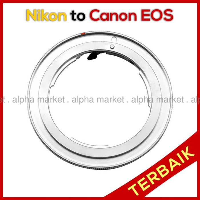 Adapter Adaptor Lensa Nikon Ais Pre-Ai AF F Non Ai to Canon EOS DSLR