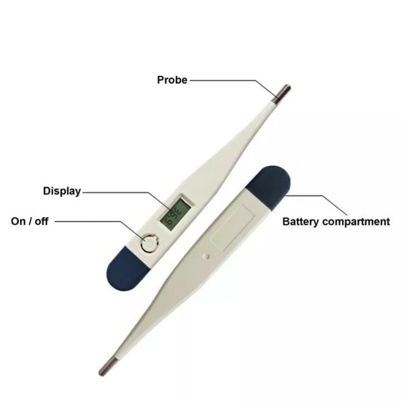 Termometer digital themometer digital alat pengukur suhu tubuh badan otomatis butuh baterai praktis berkualitas bagus aman murah