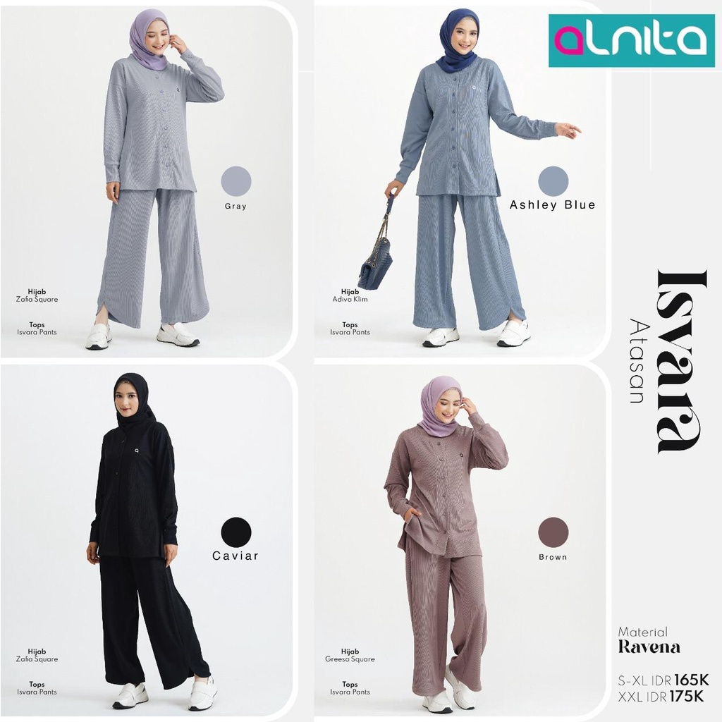 [BISA COD] Alnita Atasan Isvara Bahan Ravena Atasan Simpel Polos Modern by Alnita