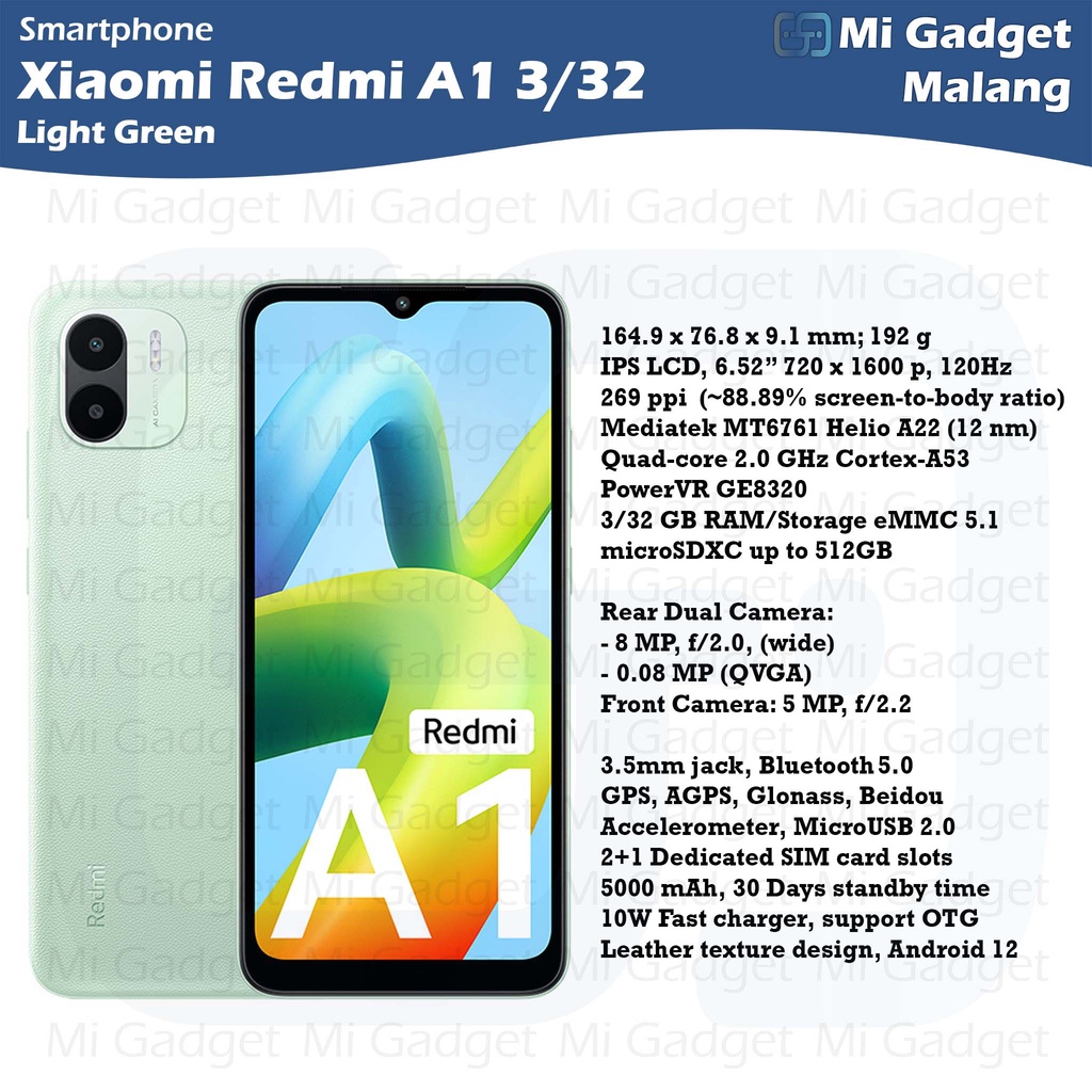 Redmi A1 3/32 Garansi Resmi