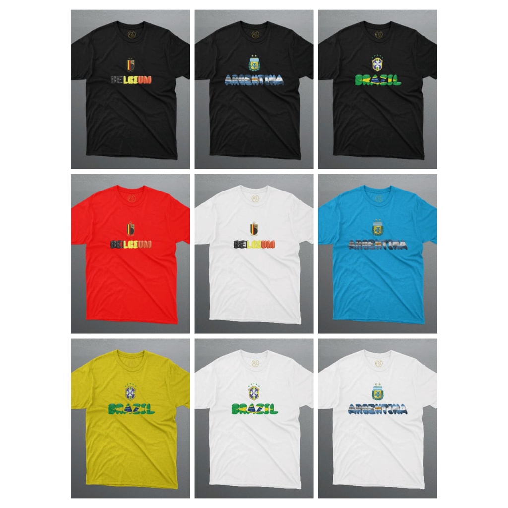 Baju dewasa negara argentina negara belgia negara brazil edisi piala dunia qatar 2022 real combed 30