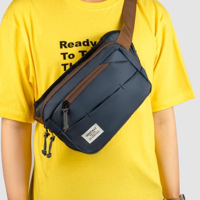 Geoff Max Official - Midlife Navy Brown | Tas Selempang | Slingbag