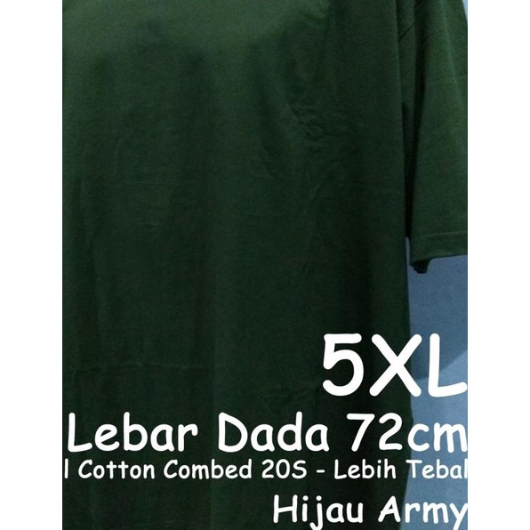 Kaos Polos Oblong Katun Jumbo Besar Big Size 5XL - Putih