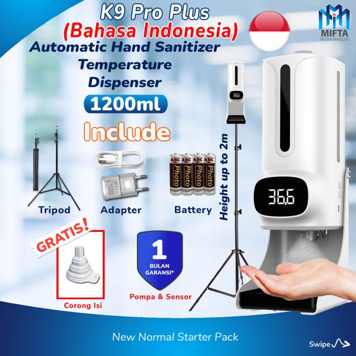 Term K9 Pro Plus Bahasa Indonesia / K9 Pro Plus 2 In 1 Thermometer / K9 Pro