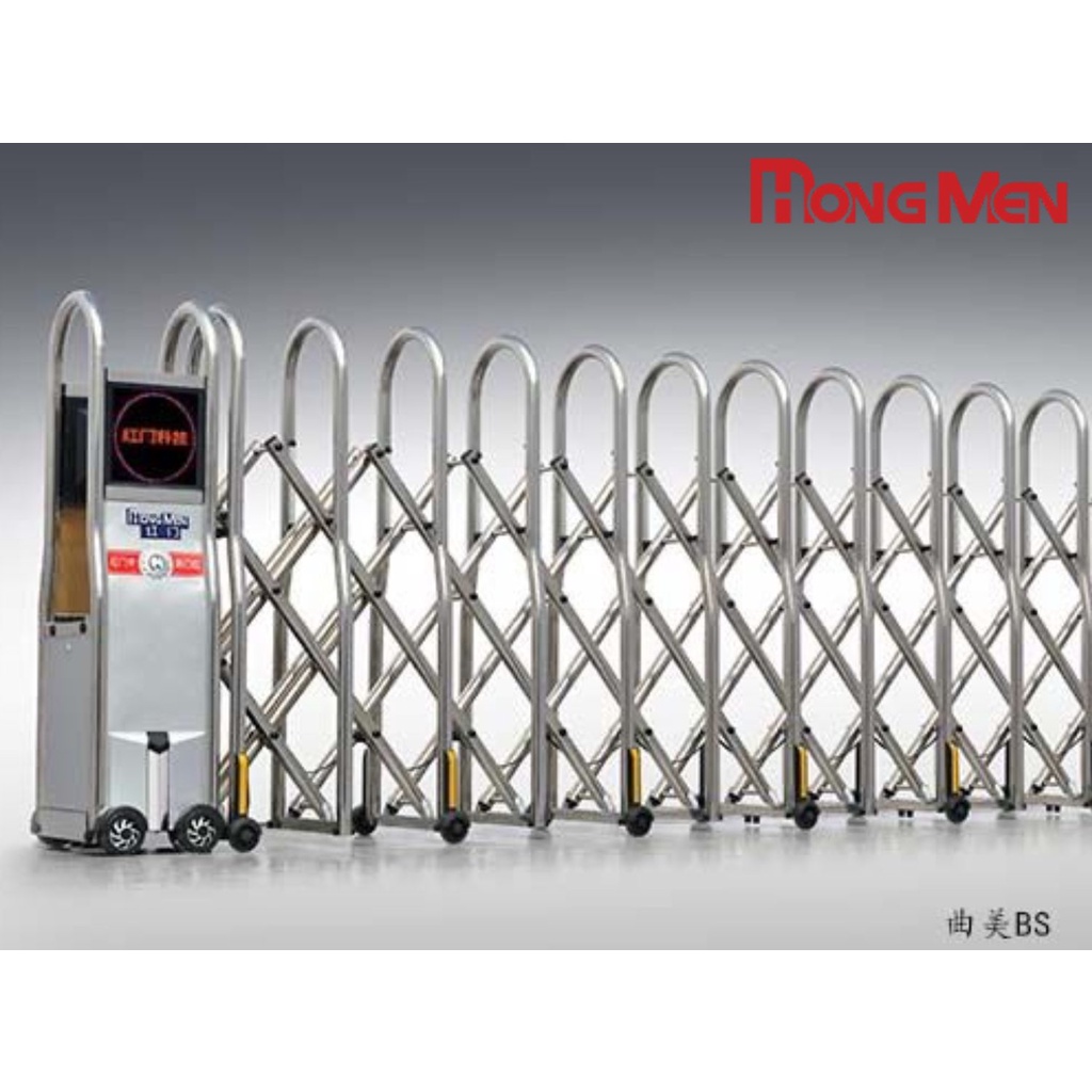 PINTU OTOMATIS STAINLESS STEEL / AUTOMATIC FOLDING GATE / PAGAR GERBANG OTOMATIS