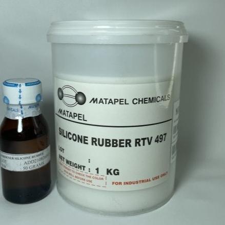 

Silicone Rubber RTV 497 / 1 KG dan Catalyst 50 Grams - Putih