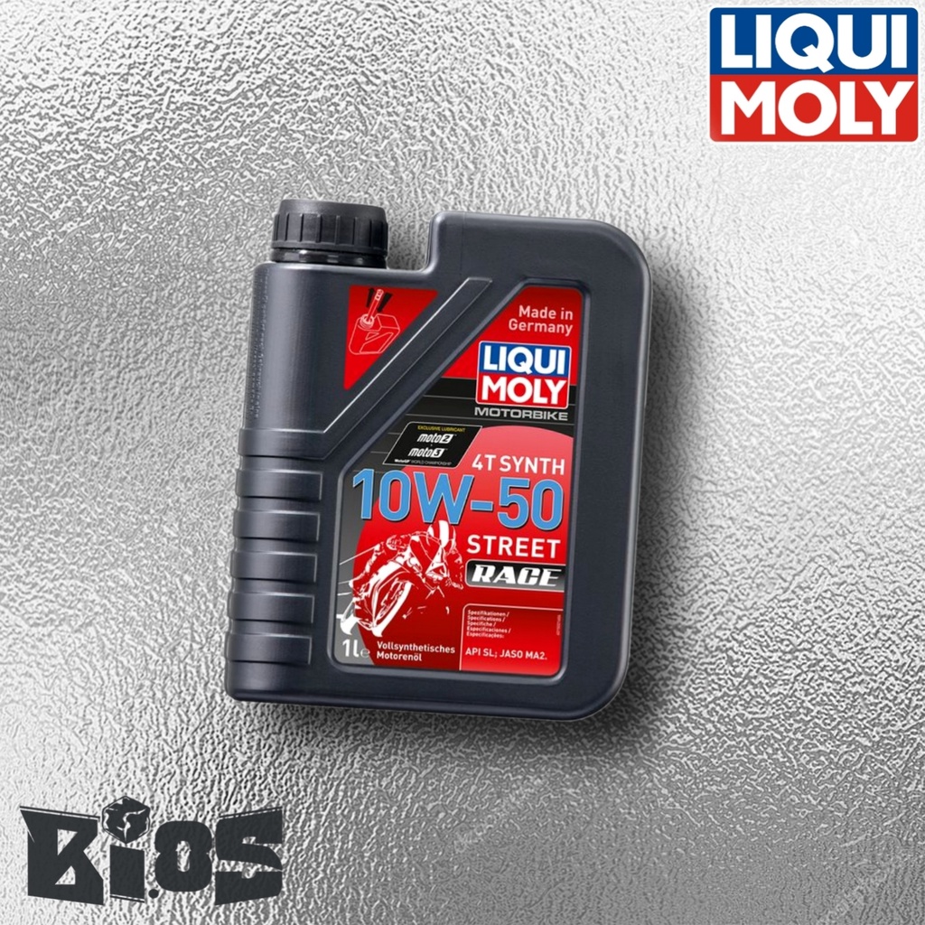 LIQUI MOLY STREET RACE 10W50 4T 1L FULLY SYNTHETIC OLI MOTOR 4T IMPORT ORIGINAL 100%