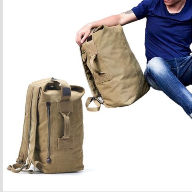 RK001 Tas Punggung Outdoor Large Capacity Men Camping Backpack Canvas