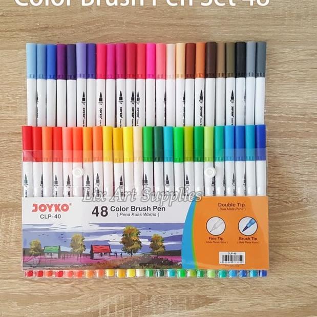 

Joyko Double Tip Brush Pen Set 48 Colors (CLP-40)