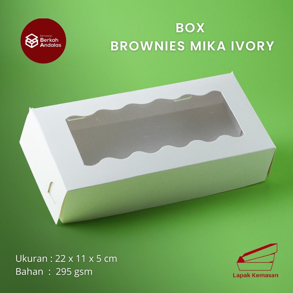 

BOX BROWNIES MIKA IVORY BROWNIES KOTAK KUE KOTAK BROWNIES BOLU KEMASAN KOTAK KUE
