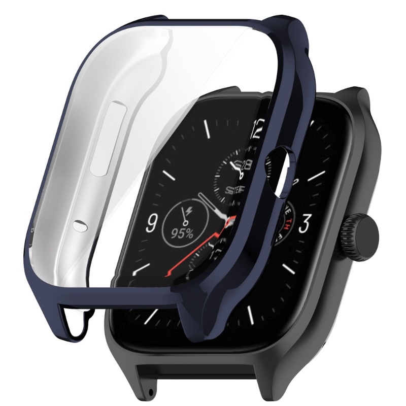 Btsg Soft Clear Frame Housing Glass+Cover Film Cases Kompatibel Untuk Gtr4 Smartwatch Screen Bumper-Shell Protector-Shock