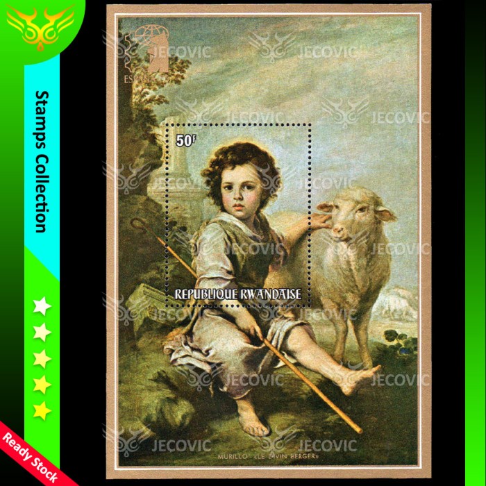 

Rwanda Child Painting Murillo , Prangko Souvenir Sheets