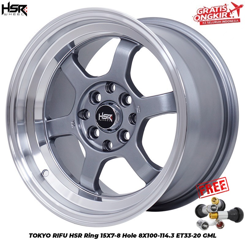 Velg HSR TOKYO RIFU R15 Velg Model Celong Ring 15 Brio Mobilio Calya Sigra Agya Ayla