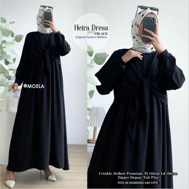 HEIRA RIONA DRESS LD 105cm // GAMIS DRESS ORIGINAL BERLABEL // BY MOELA
