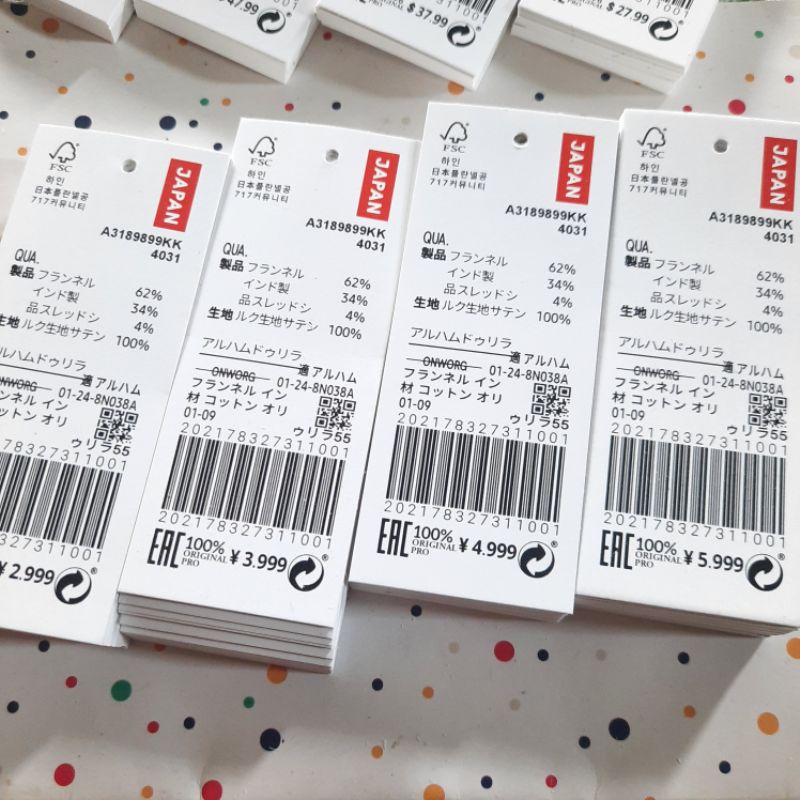 

Label Baju Hangtag 4×10 100pcs HANG TAG LABEL PRODUK