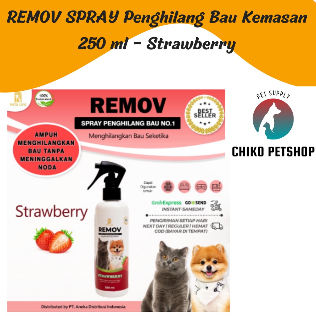 Penghilang Bau Hewan dan Kandang REMOV SPRAY VARIAN WANGI