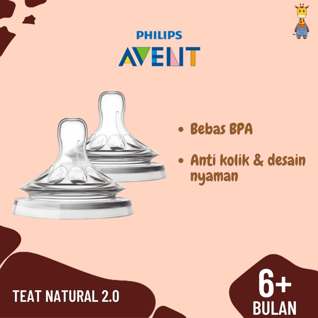 Avent Teat Natural 2.0 (2pcs)