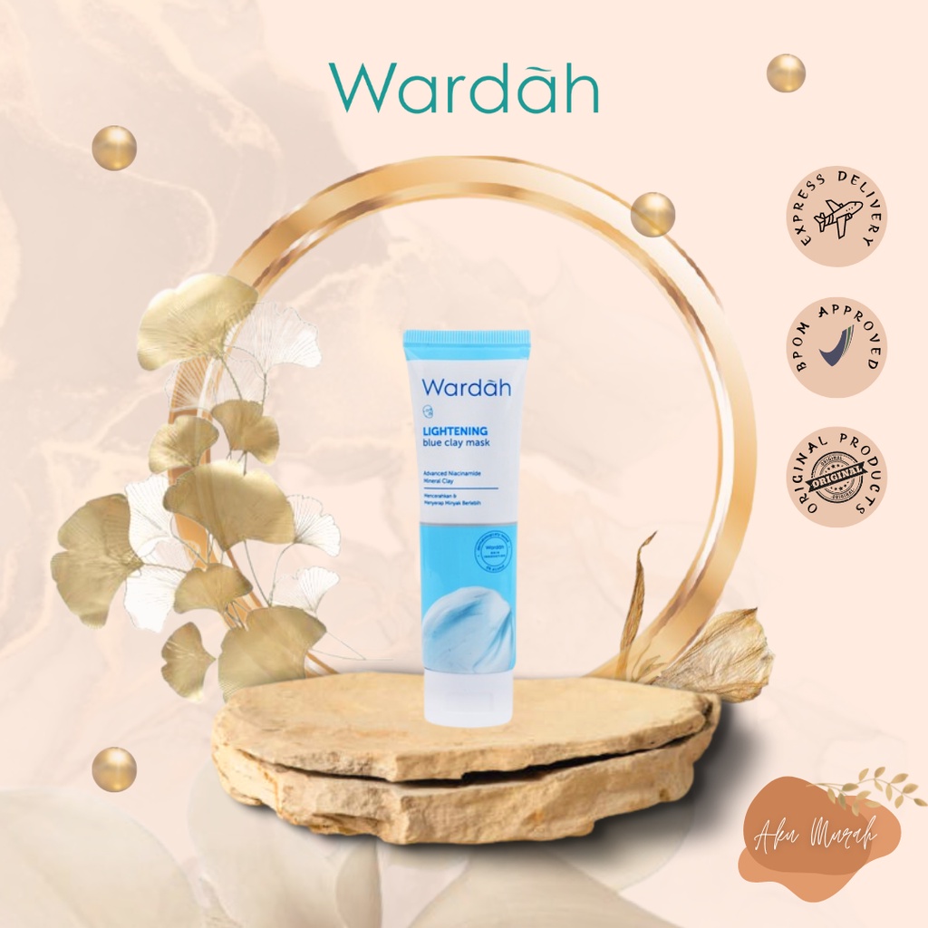 ✨ AKU MURAH ✨ Wardah Lightening Blue Clay Mask 50 ml BPOM