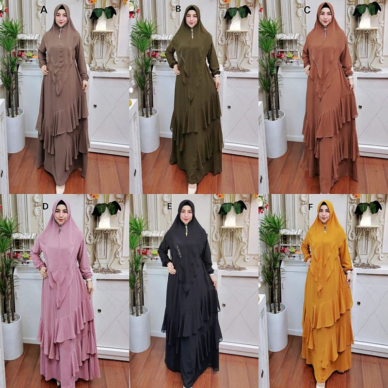 Raisya  Syari Gamis Ceruty HUMAIRA Ceruty HAJI Umroh ZAHRA COLLECTION