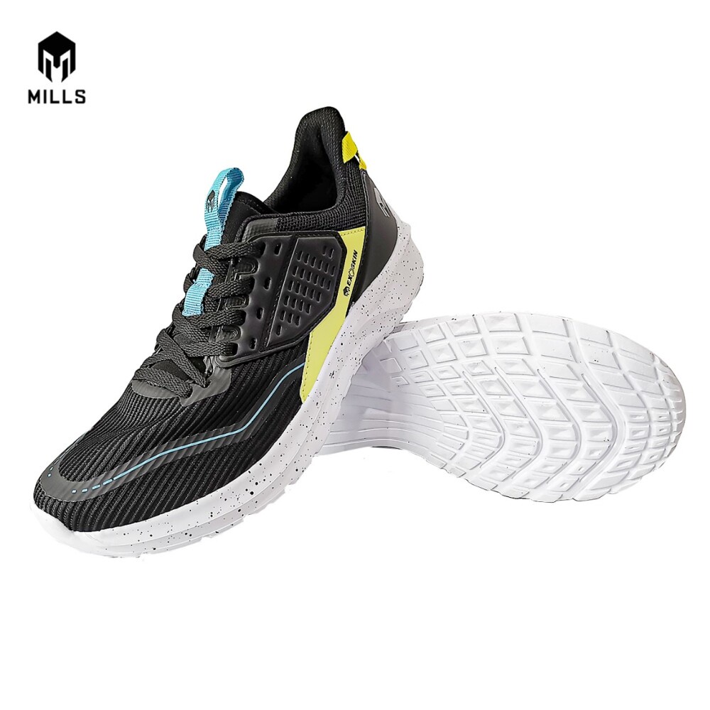 GRATIS ONGKIR !!! SEPATU RUNNING ORIGINAL MILLS EVANDER BLACK LIGHT TERBARU DISKON