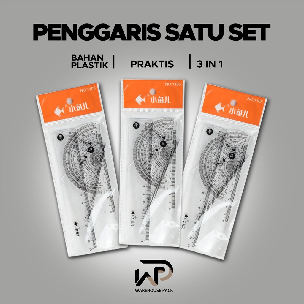 

Penggaris Satu Set | Penggaris Isi 4 Buah | Penggaris Panjang | Mistar | Penggaris Segitiga | Penggaris Busur Derajat | Alat Tulis