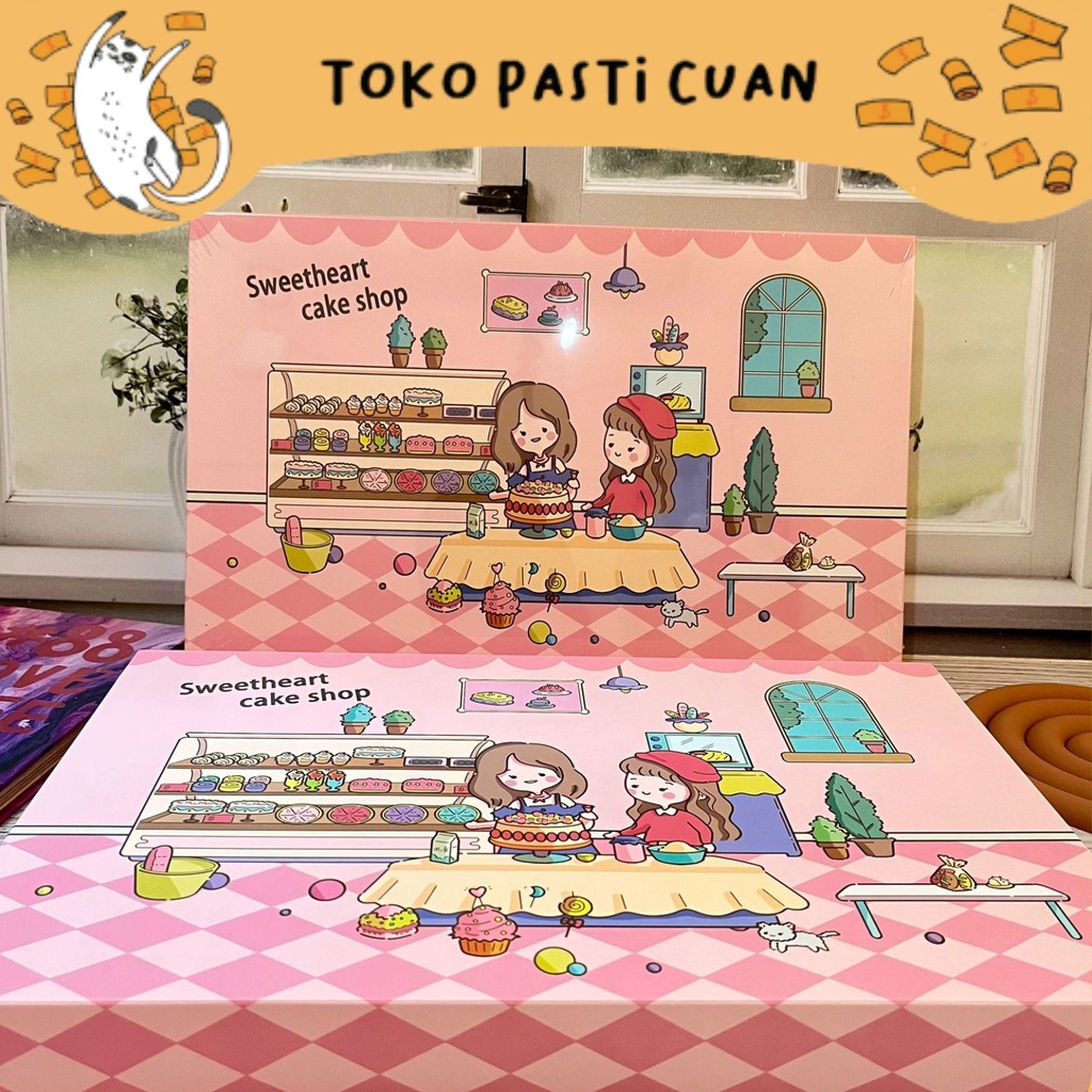 

JURNAL 7 IN 1 SWEETHEART CAKE SHOP DI DALAM BERISI 1 NOTEBOOK HARDCOVER , 2 SET WASHI TAPE , 2 SET STICKY NOTES , 1PEMBATAS BUKU ,1 STIKER ANTI AIR