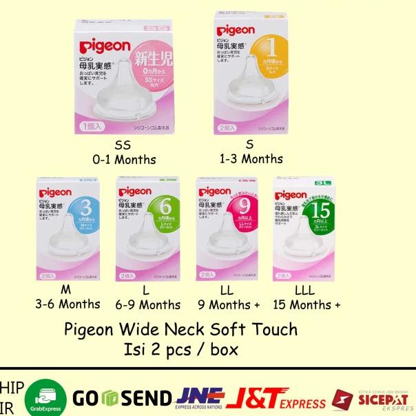 Dot Pigeon Wide Neck Soft Touch Peristaltic Nipple 2 pcs - LLL