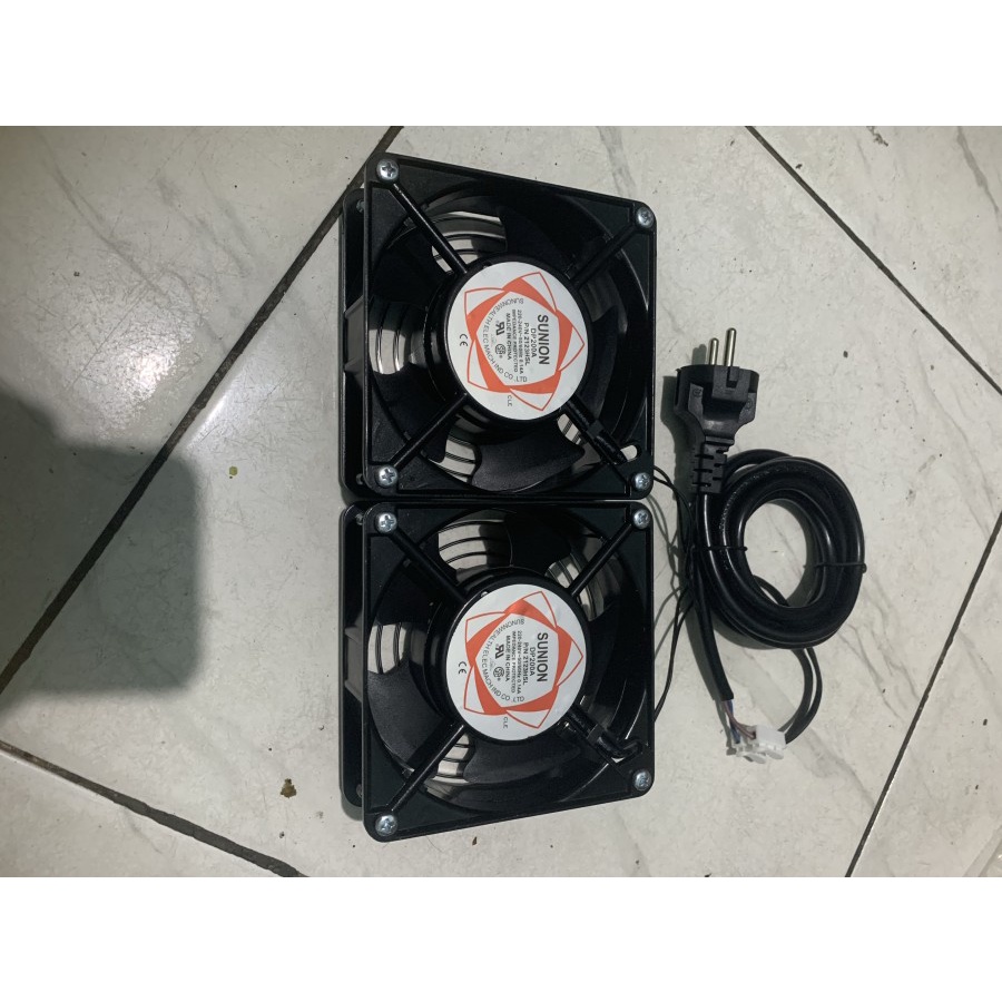 Roof Fan/double fan for closed rack/wallmount rack server/kipas rak server