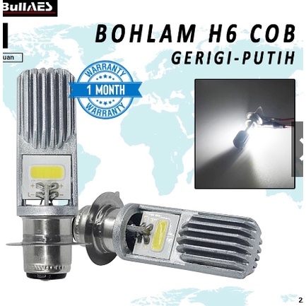 lampu motor depan led lampu H6 motor matic dan bebek beat,mio,vario,esp,deluxe,supra dll BOHLAM LED H6 COB GRIGI AC DC